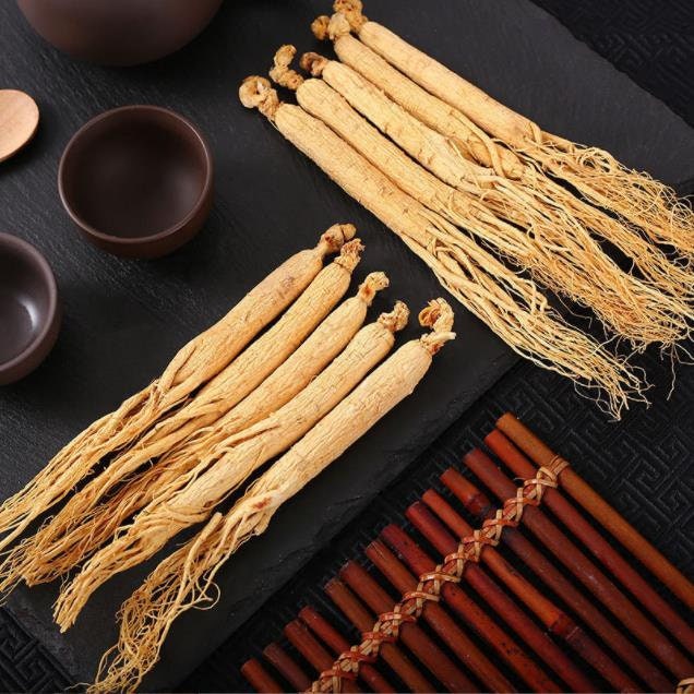 High Quality 250g for 20pcs Root Panax White Ginseng Whole Root, 6 Years White Panax Roots, White Ginseng, White Ginseng Root