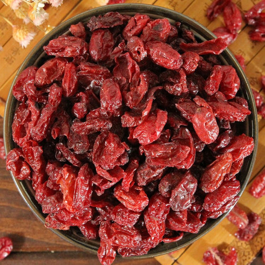 500g Dried Cornelian Cherry, Cornus mas, Dogwood, Cornus Fruit, Shan Zhu Yu